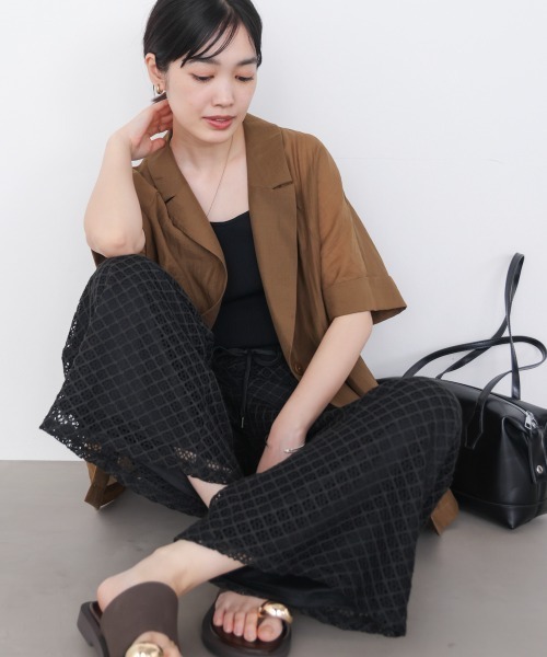 Bou Jeloud(ブージュルード)の「カラミメッシュパンツ(その他パンツ・レディース・アイボリー/ブラック/ベージュ・FREE)」の3枚目の写真