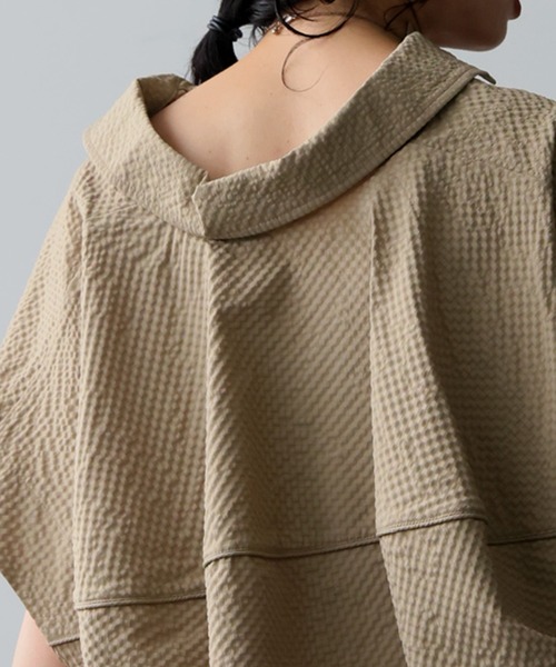 antiqua（アンティカ）の「フレンチスリーブ シアーシャツ（シャツ/ブラウス・レディース・ブラック/ベージュ/ホワイト・ONESIZE）」の13枚目の写真