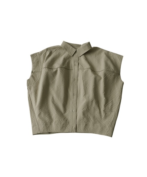 antiqua（アンティカ）の「フレンチスリーブ シアーシャツ（シャツ/ブラウス・レディース・ブラック/ベージュ/ホワイト・ONESIZE）」の18枚目の写真