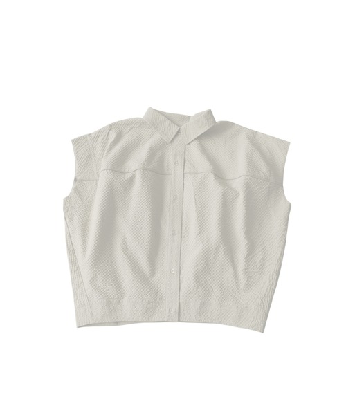 antiqua（アンティカ）の「フレンチスリーブ シアーシャツ（シャツ/ブラウス・レディース・ブラック/ベージュ/ホワイト・ONESIZE）」の16枚目の写真