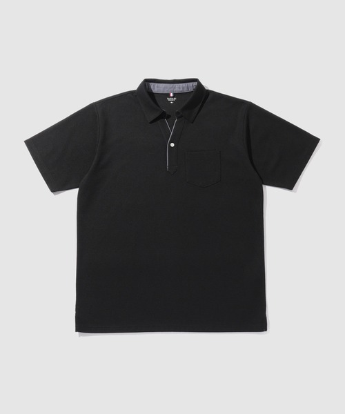 NAVY(ネイビー)の「【SARARI /サラリ】接触冷感 リップル 無地 スキッパー 半袖ポロシャツ(ポロシャツ・メンズ・グレー/ホワイト/ブラック/ネイビー・XL/S/M/L)」の14枚目の写真