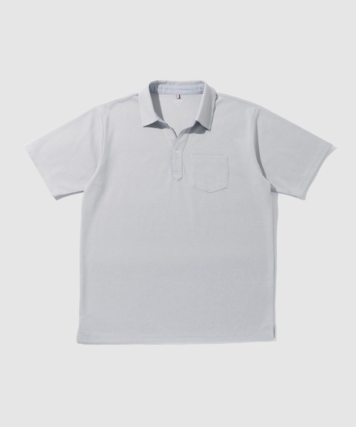 NAVY(ネイビー)の「【SARARI /サラリ】接触冷感 リップル 無地 スキッパー 半袖ポロシャツ(ポロシャツ・メンズ・グレー/ホワイト/ブラック/ネイビー・XL/S/M/L)」の16枚目の写真