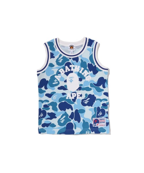 A BATHING APE（アベイシングエイプ）の「ABC CAMO COLLEGE TANK TOP（タンクトップ・キッズ・ピンク/イエロー/ブルー・90/110/140/130/100/120）」の2枚目の写真