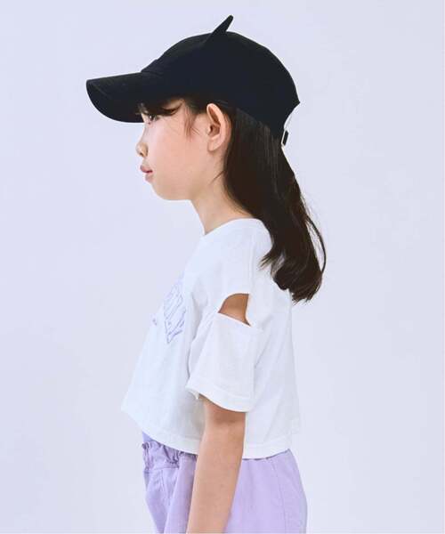 minimal（ミニマル）の「【インナーつき】肩あきクロップド半袖Tシャツセット（Tシャツ/カットソー・キッズ・オフホワイト/チェリーピンク/ブラック・100cm/110cm/120cm/130cm/140cm）」の5枚目の写真