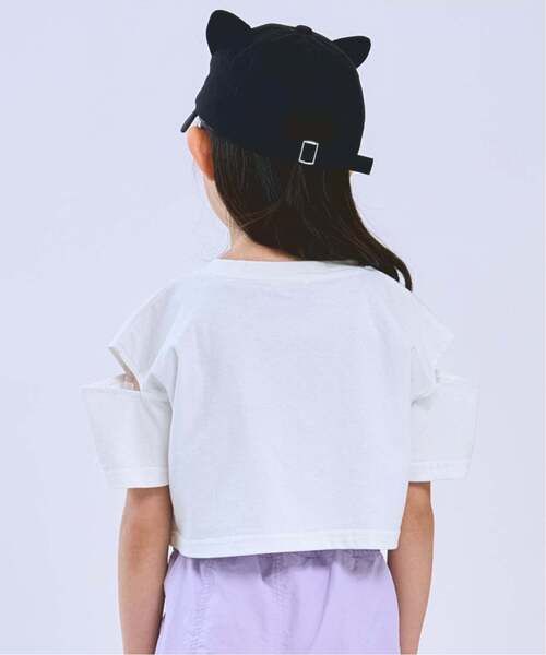 minimal（ミニマル）の「【インナーつき】肩あきクロップド半袖Tシャツセット（Tシャツ/カットソー・キッズ・オフホワイト/チェリーピンク/ブラック・100cm/110cm/120cm/130cm/140cm）」の6枚目の写真