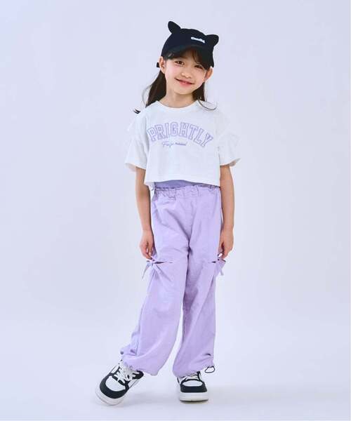 minimal（ミニマル）の「【インナーつき】肩あきクロップド半袖Tシャツセット（Tシャツ/カットソー・キッズ・オフホワイト/チェリーピンク/ブラック・100cm/110cm/120cm/130cm/140cm）」の8枚目の写真