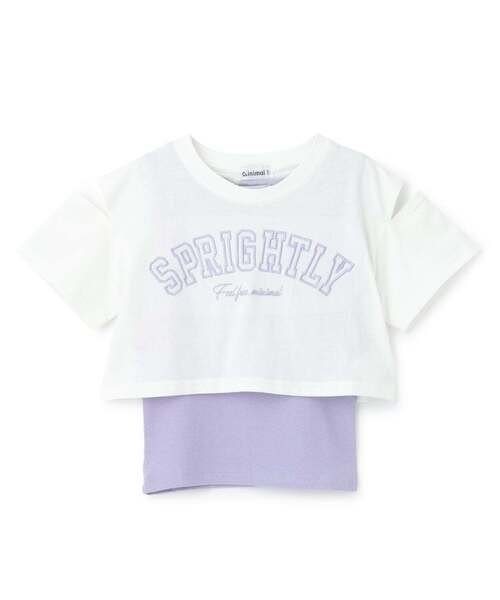 minimal（ミニマル）の「【インナーつき】肩あきクロップド半袖Tシャツセット（Tシャツ/カットソー・キッズ・オフホワイト/チェリーピンク/ブラック・100cm/110cm/120cm/130cm/140cm）」の10枚目の写真
