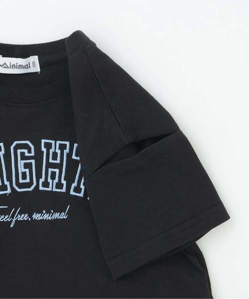 minimal（ミニマル）の「【インナーつき】肩あきクロップド半袖Tシャツセット（Tシャツ/カットソー・キッズ・オフホワイト/チェリーピンク/ブラック・100cm/110cm/120cm/130cm/140cm）」の17枚目の写真