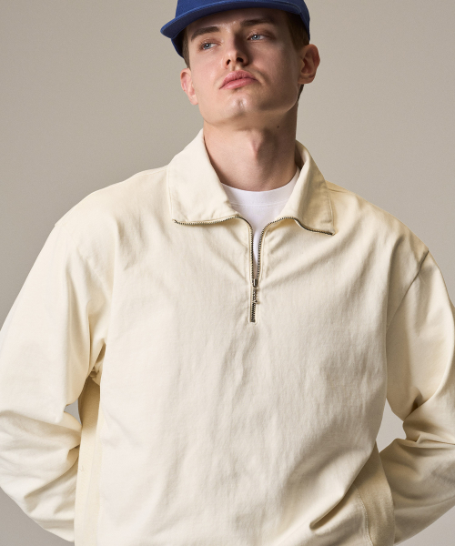 RISE&BELOW(ライズアンドビロー)の「ガーメントダイ ハーフジップ スウェットシャツ GREY(スウェット・メンズ・その他・MEDIUM/LARGE/X-LARGE)」の5枚目の写真