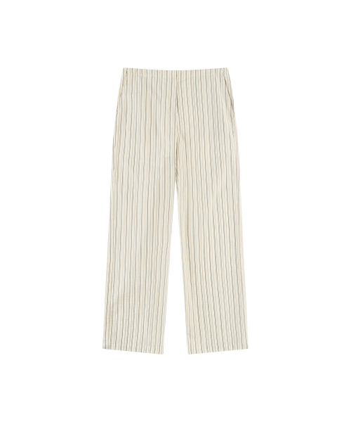 VANONE ATELIER（バノンアトリエ）の「P3321 バンディングストライプパンツ_Cream（その他パンツ・レディース・Cream・SMALL/MEDIUM）」の2枚目の写真