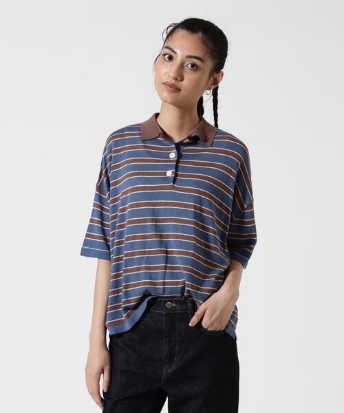 BEAVER（ビーバー）の「B omnivore/ビーオムニボー　アサーメンポロシャツ WOMEN'S（ポロシャツ・レディース・ブルー/ブラック/レッド/ネイビー・F）」の4枚目の写真