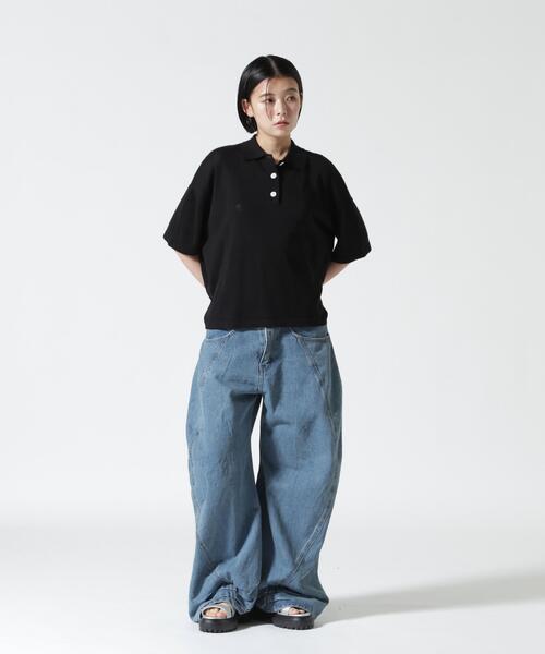 BEAVER（ビーバー）の「B omnivore/ビーオムニボー　アサーメンポロシャツ WOMEN'S（ポロシャツ・レディース・ブルー/ブラック/レッド/ネイビー・F）」の5枚目の写真