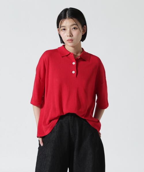 BEAVER（ビーバー）の「B omnivore/ビーオムニボー　アサーメンポロシャツ WOMEN'S（ポロシャツ・レディース・ブルー/ブラック/レッド/ネイビー・F）」の8枚目の写真