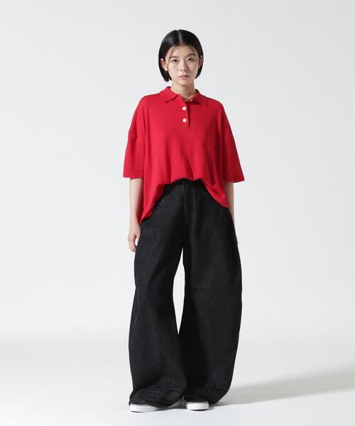 BEAVER（ビーバー）の「B omnivore/ビーオムニボー　アサーメンポロシャツ WOMEN'S（ポロシャツ・レディース・ブルー/ブラック/レッド/ネイビー・F）」の9枚目の写真