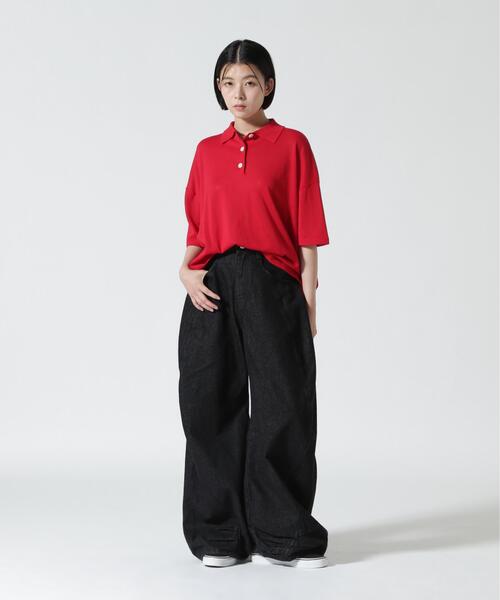 BEAVER（ビーバー）の「B omnivore/ビーオムニボー　アサーメンポロシャツ WOMEN'S（ポロシャツ・レディース・ブルー/ブラック/レッド/ネイビー・F）」の10枚目の写真