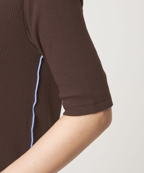 green label relaxing(グリーンレーベルリラクシング)の「【WEB限定】<at ease>シアーテレコ バイカラー カットソー(Tシャツ/カットソー・レディース・ブラック/ホワイト/ダークブラウン・FREE)」の18枚目の写真