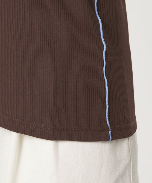 green label relaxing(グリーンレーベルリラクシング)の「【WEB限定】<at ease>シアーテレコ バイカラー カットソー(Tシャツ/カットソー・レディース・ブラック/ホワイト/ダークブラウン・FREE)」の17枚目の写真