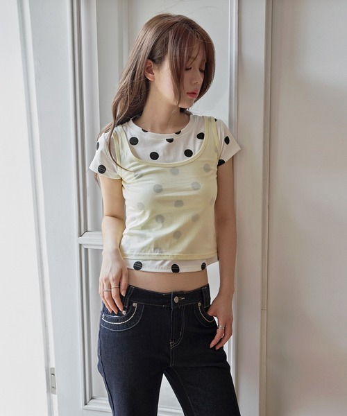 Комплект: футболка и шорты Le Yard Kamisol & Dot T — S/M, два размера по фигуре (SET ITEM)