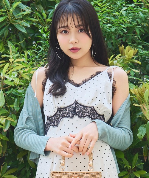 WILLSELECTION(ウィルセレクション)の「UVカットVネックリブカーディガン(カーディガン/ボレロ・レディース・ラベンダー/オフホワイト/ブラック/グリーン・FREE)」の1枚目の写真