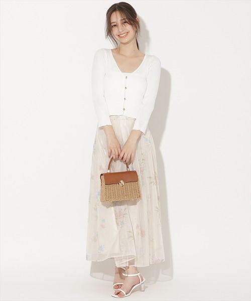 WILLSELECTION(ウィルセレクション)の「UVカットVネックリブカーディガン(カーディガン/ボレロ・レディース・ラベンダー/オフホワイト/ブラック/グリーン・FREE)」の15枚目の写真
