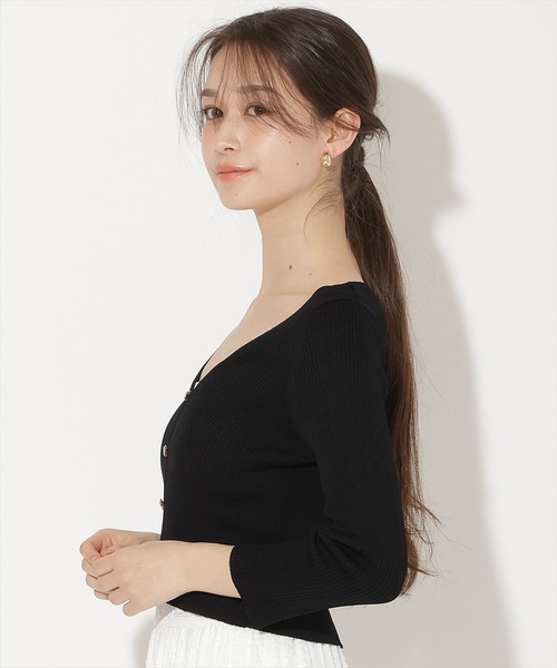 WILLSELECTION(ウィルセレクション)の「UVカットVネックリブカーディガン(カーディガン/ボレロ・レディース・ラベンダー/オフホワイト/ブラック/グリーン・FREE)」の17枚目の写真