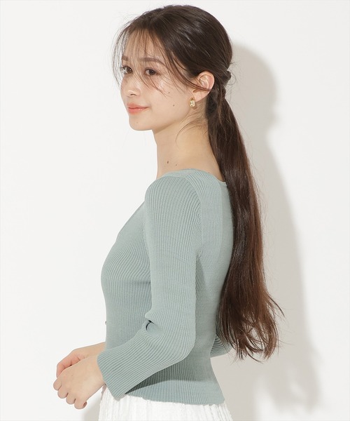 WILLSELECTION(ウィルセレクション)の「UVカットVネックリブカーディガン(カーディガン/ボレロ・レディース・ラベンダー/オフホワイト/ブラック/グリーン・FREE)」の21枚目の写真