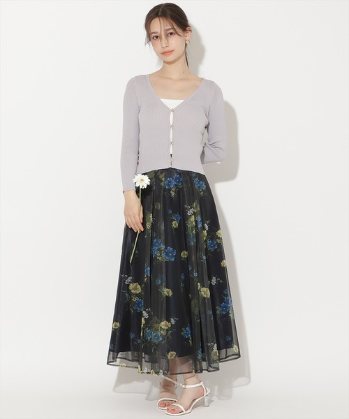 WILLSELECTION(ウィルセレクション)の「UVカットVネックリブカーディガン(カーディガン/ボレロ・レディース・ラベンダー/オフホワイト/ブラック/グリーン・FREE)」の8枚目の写真