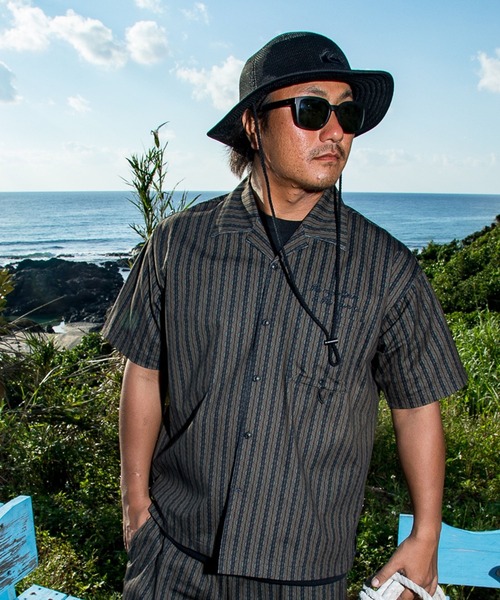 Quiksilver(クイックシルバー)の「QUIKSILVER メンズ SIGN OPEN SHIRT 半袖シャツ 接触冷感 速乾 UPF50+ 4WAYストレッチ<NATURE TECH>【2026年夏モデル】(シャツ/ブラウス・メンズ・ブラック/ブラウン系その他2/ブラウン系その他・LARGE/MEDIUM/X-LARGE)」の3枚目の写真