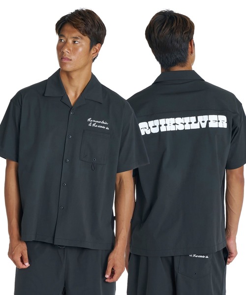 Quiksilver(クイックシルバー)の「QUIKSILVER メンズ SIGN OPEN SHIRT 半袖シャツ 接触冷感 速乾 UPF50+ 4WAYストレッチ<NATURE TECH>【2026年夏モデル】(シャツ/ブラウス・メンズ・ブラック/ブラウン系その他2/ブラウン系その他・LARGE/MEDIUM/X-LARGE)」の1枚目の写真
