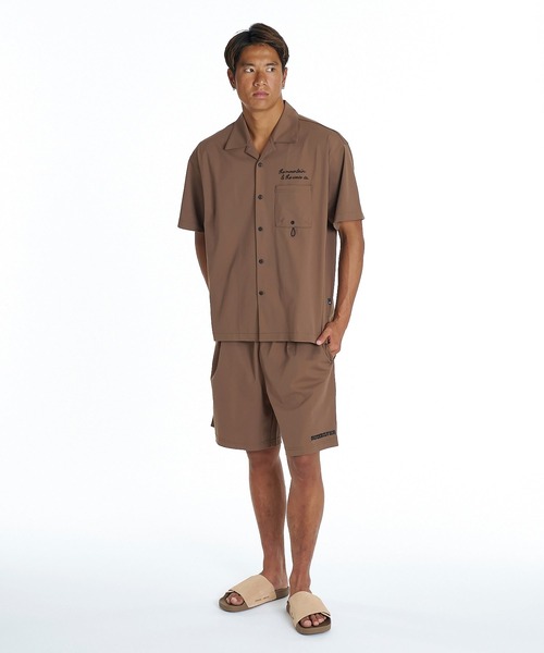 Quiksilver(クイックシルバー)の「QUIKSILVER メンズ SIGN OPEN SHIRT 半袖シャツ 接触冷感 速乾 UPF50+ 4WAYストレッチ<NATURE TECH>【2026年夏モデル】(シャツ/ブラウス・メンズ・ブラック/ブラウン系その他2/ブラウン系その他・LARGE/MEDIUM/X-LARGE)」の9枚目の写真