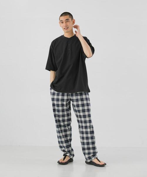 EKAL(エカル)の「『UR TECH ひやサラクール』ヘンリーネックショートスリーブTシャツ(Tシャツ/カットソー・メンズ・ブラック/ネイビー/チャコールグレー・MEDIUM/LARGE)」の8枚目の写真