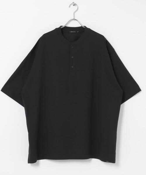 EKAL(エカル)の「『UR TECH ひやサラクール』ヘンリーネックショートスリーブTシャツ(Tシャツ/カットソー・メンズ・ブラック/ネイビー/チャコールグレー・MEDIUM/LARGE)」の10枚目の写真