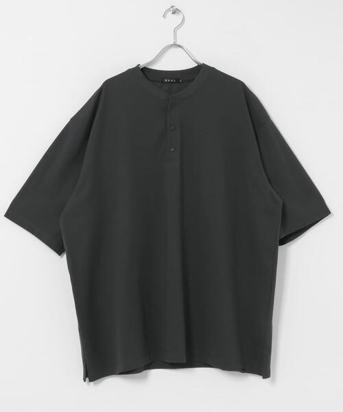 EKAL(エカル)の「『UR TECH ひやサラクール』ヘンリーネックショートスリーブTシャツ(Tシャツ/カットソー・メンズ・ブラック/ネイビー/チャコールグレー・MEDIUM/LARGE)」の18枚目の写真