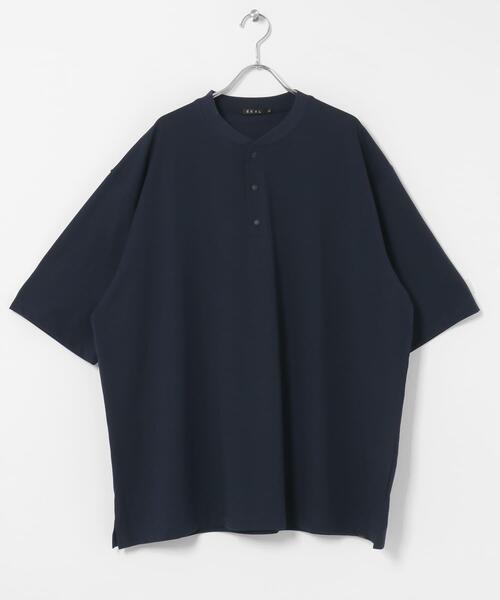 EKAL(エカル)の「『UR TECH ひやサラクール』ヘンリーネックショートスリーブTシャツ(Tシャツ/カットソー・メンズ・ブラック/ネイビー/チャコールグレー・MEDIUM/LARGE)」の20枚目の写真