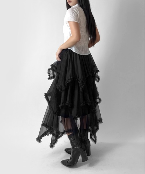LVEU.(ラブユ.)の「【LVEU.】シースルー半袖シャツ / トップス 半袖 シースルー シャツ クロップド シアー ZOZOTOWN限定(シャツ/ブラウス・レディース・ホワイト/ブラック・FREE)」の16枚目の写真