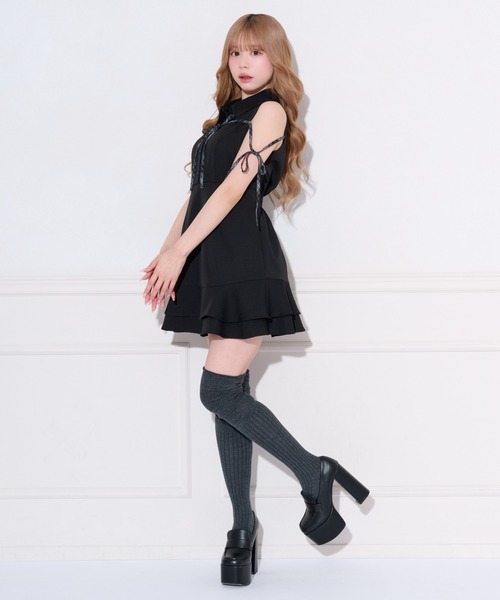 apres jour(アプレジュール)の「リボンデザインノースリーブミニワンピース(ワンピース・レディース・ブラック系その他/ブラック/グレー・X-LARGE/SMALL/MEDIUM)」の21枚目の写真