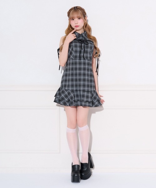 apres jour(アプレジュール)の「リボンデザインノースリーブミニワンピース(ワンピース・レディース・ブラック系その他/ブラック/グレー・X-LARGE/SMALL/MEDIUM)」の14枚目の写真