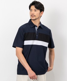 【CLOTHES TRUCK】UVカット&吸汗速乾 カットサッカー共衿ポロシャツ ストレッチ素材