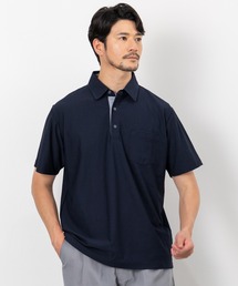【CLOTHES TRUCK】UVカット＆吸汗速乾 カットサッカー共衿ポロシャツ ストレッチ素材