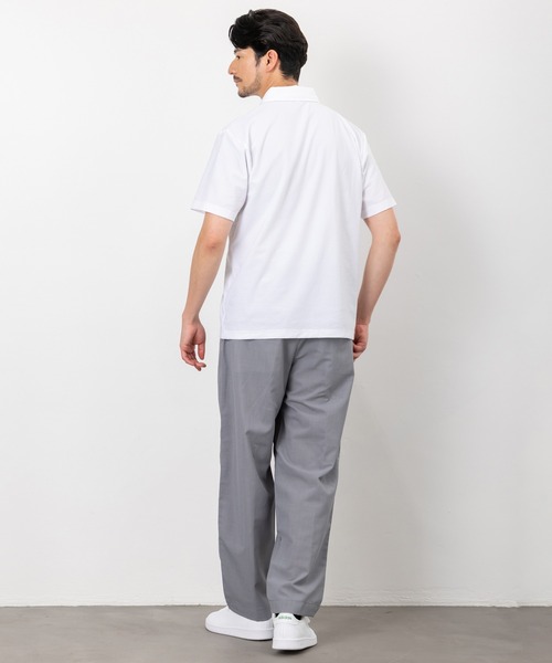 BTZ TOKYO(ビーティーゼットトウキョウ)の「【CLOTHES TRUCK】UVカット&吸汗速乾 カットサッカー共衿ポロシャツ ストレッチ素材(ポロシャツ・メンズ・ホワイト/ネイビー×ホワイト/ネイビー/チャコールグレー×ブラック/ブラック・L/M/LL)」の18枚目の写真