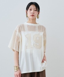 MEDE19F レースナンバーコラージュトップス