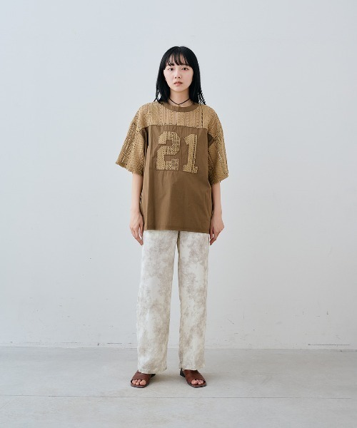 MEDE19F(メデジュウキュウ)の「MEDE19F レースナンバーコラージュトップス(その他トップス・レディース・オフホワイト/キャメル/ブラック・L/LL/M)」の17枚目の写真
