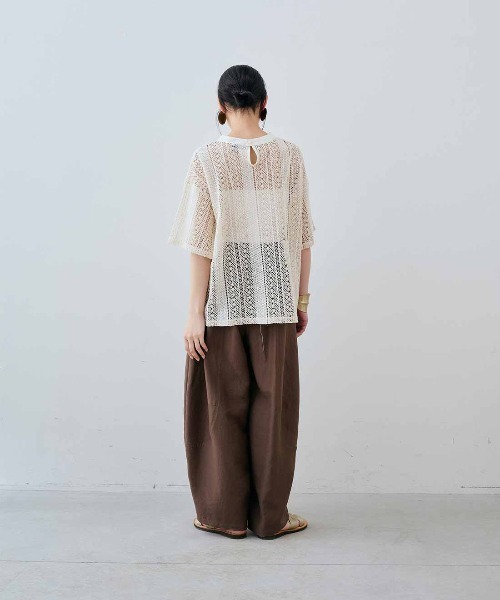 MEDE19F(メデジュウキュウ)の「MEDE19F レースナンバーコラージュトップス(その他トップス・レディース・オフホワイト/キャメル/ブラック・L/LL/M)」の8枚目の写真