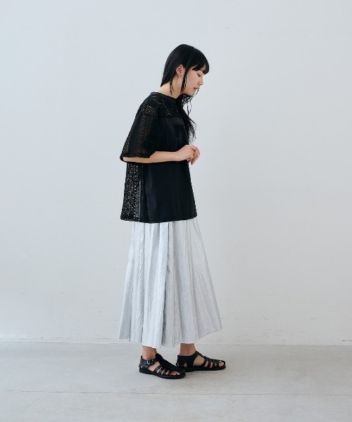 MEDE19F(メデジュウキュウ)の「MEDE19F レースナンバーコラージュトップス(その他トップス・レディース・オフホワイト/キャメル/ブラック・L/LL/M)」の11枚目の写真
