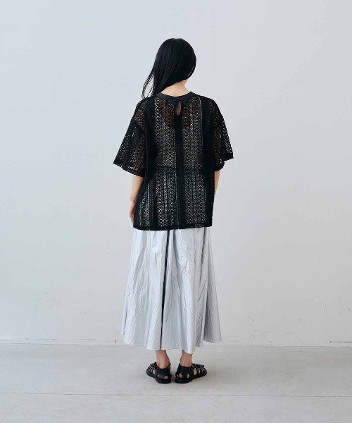 MEDE19F(メデジュウキュウ)の「MEDE19F レースナンバーコラージュトップス(その他トップス・レディース・オフホワイト/キャメル/ブラック・L/LL/M)」の12枚目の写真