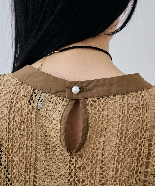 MEDE19F(メデジュウキュウ)の「MEDE19F レースナンバーコラージュトップス(その他トップス・レディース・オフホワイト/キャメル/ブラック・L/LL/M)」の22枚目の写真