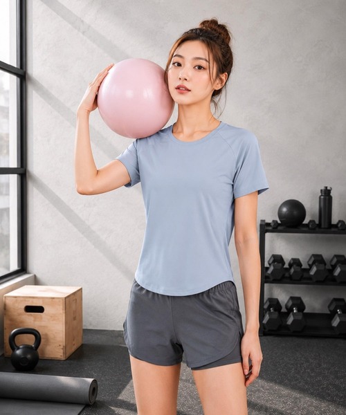 TONE SELECT GOODS(トーンセレクトグッズ)の「LESRIRE / エアリーフィットドライスポーツTシャツ L9325(Tシャツ/カットソー・レディース・ピンク/ブルー/ホワイト/ブラック・SMALL/MEDIUM)」の12枚目の写真