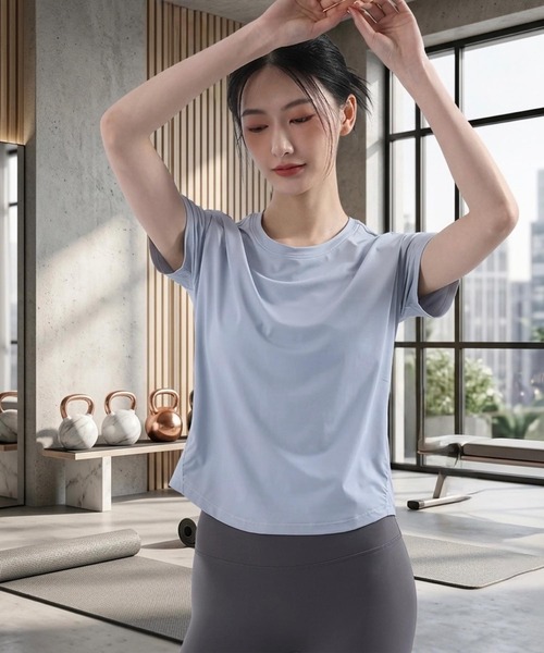 TONE SELECT GOODS(トーンセレクトグッズ)の「LESRIRE / エアリーフィットドライスポーツTシャツ L9325(Tシャツ/カットソー・レディース・ピンク/ブルー/ホワイト/ブラック・SMALL/MEDIUM)」の10枚目の写真