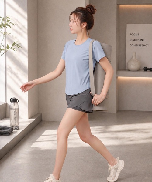 TONE SELECT GOODS(トーンセレクトグッズ)の「LESRIRE / エアリーフィットドライスポーツTシャツ L9325(Tシャツ/カットソー・レディース・ピンク/ブルー/ホワイト/ブラック・SMALL/MEDIUM)」の9枚目の写真