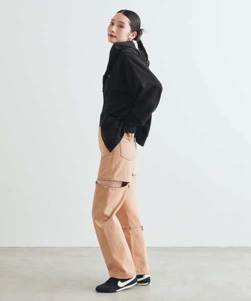 NIKE(ナイキ)の「《セットアップ対応商品》ナイキ Studio Fleece ライトウェイト ウィメンズ オーバーサイズド フルジップ パーカー / Nike Studio Fleece Lightweight Women's Oversized Full-Zip Hoodie IM8109-001 Total Black(パーカー・レディース・ブラック系その他2・L/M/S/XL/XS)」の6枚目の写真
